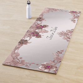 Pink Floral Yoga Mat Yogamatte