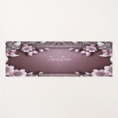 Pink Floral Yoga Mat Yogamatte (Vorderseite (Horizontal))