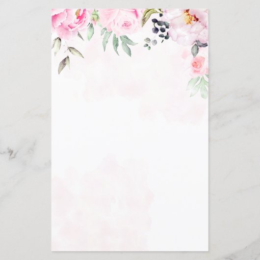 Pink-florale Dinge in deinem Brautparty-Spiel (Rückseite)