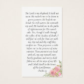 Pink-florale Gedenkkarte Beerdigungskarte (Rückseite)