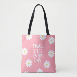 Pink Florale Inspiration – Kleine Schritte jeden T Tasche