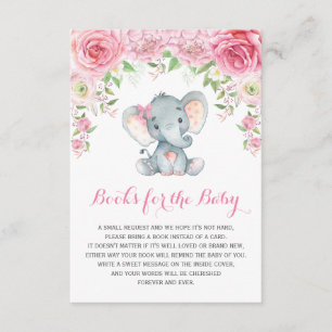 Pink floraler Babyelefone Bringen Sie eine Beilage Begleitkarte