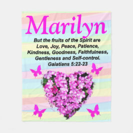 PINK FLORALFRÜCHTE DES SPIRITT CUSTOM BLANKET FLEECEDECKE