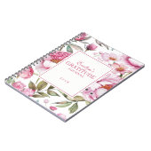 Pink Florals Dankesblatt Notizblock (Linke Seite)