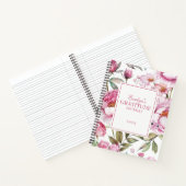 Pink Florals Dankesblatt Notizblock (Innenseite)