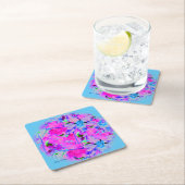 Pink Florals Paper Untersetzer (Vor Ort)