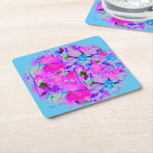 Pink Florals Paper Untersetzer (angewinkelt)