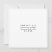 Pink Florals Wedding Dankeskarte (Rückseite)