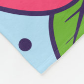 Pink Florals with Bold Petals and Green Leaves Fleecedecke (Ecke)