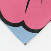 Pink Florals with Green Leaves and Curved Details Fleecedecke (Ecke)