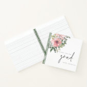 Pink Florals wünscht sich ein Abschluss Gast Book Notizblock (Innenseite)