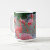 Pink Florida Flamingos am Strand Kaffeetasse (Vorderseite Links)