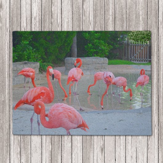Pink Florida Flamingos Watercolor Fußmatte