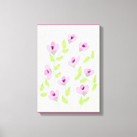 Pink Flossenwand Art Verschiedene Größenvarianten Leinwanddruck (Vorderseite)