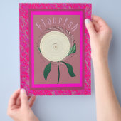 Pink Flourish Flower Bulk Scrapbook Paper Pages Flyer (Hand)