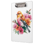 Pink Flower Bird Klemmbrett (Links)