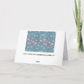 Pink Flower Birthday Card Karte (Rückseite)