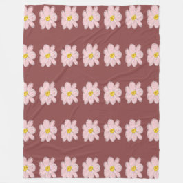 pink flower blanket fleecedecke