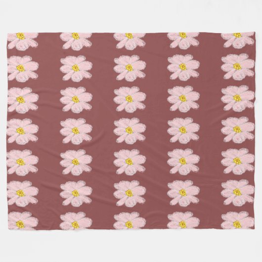 pink flower blanket fleecedecke (Vorderseite (Horizontal))