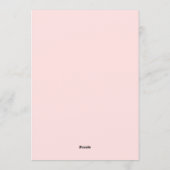 Pink flower bloom bridal shower  einladung (Rückseite)