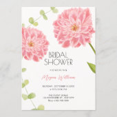 Pink flower bloom bridal shower  einladung (Vorderseite)