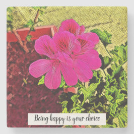 Pink flower blooming in the garden steinuntersetzer