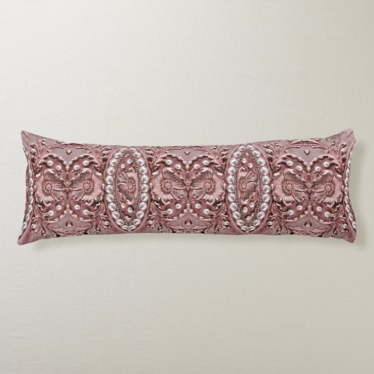 Pink Flower Body Pillow Seitenschläferkissen (Vorderseite)