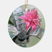 Pink Flower Bromeliad Keramikornament (Links)