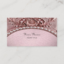 Pink Flower Business Card Visitenkarte