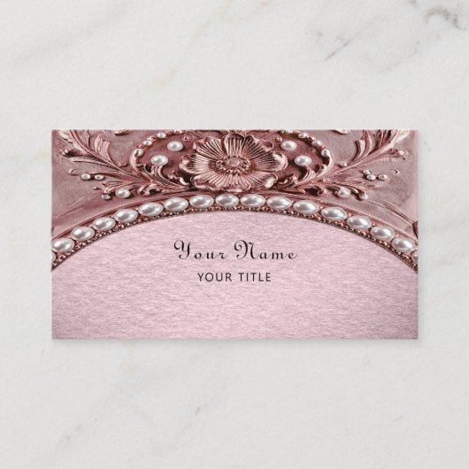 Pink Flower Business Card Visitenkarte (Vorderseite)