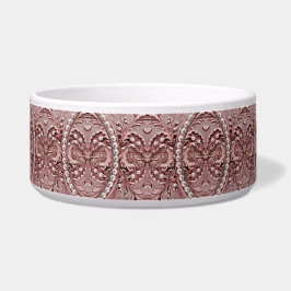 Pink Flower Ceramic Pet Bowl Napf