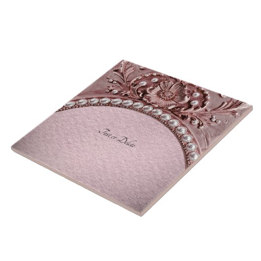 Pink Flower Ceramic Tile Fliese (Seite)
