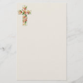 Pink Flower Cross Stationierung Briefpapier (Vorderseite)