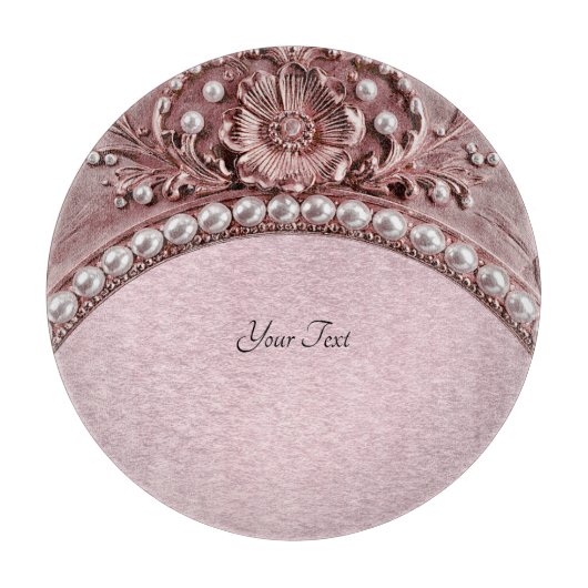 Pink Flower Cutting Board Schneidebrett (Vorderseite)