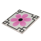 Pink Flower Decorative Tile Trivet Fliese (Seite)
