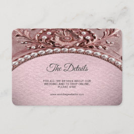 Pink Flower Detail Begleitkarte