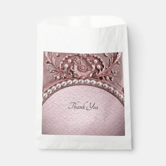 Pink Flower Favor Bag Geschenktütchen (Vorderseite)