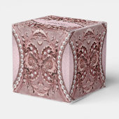 Pink Flower Favor Box Geschenkschachtel (Rückseite)