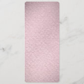 Pink Flower Floral Menu Menükarte (Rückseite)