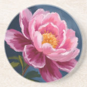 Pink Flower Floral Watercolor Painting Getränkeuntersetzer (Vorne)