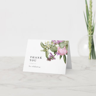 Pink Flower Garden Bridal Shower Dankeskarte