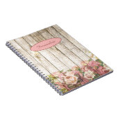 Pink Flower Garden by Wood Fence personalize Notizblock (Rechte Seite)