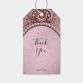 Pink Flower Gift Tag Geschenkanhänger