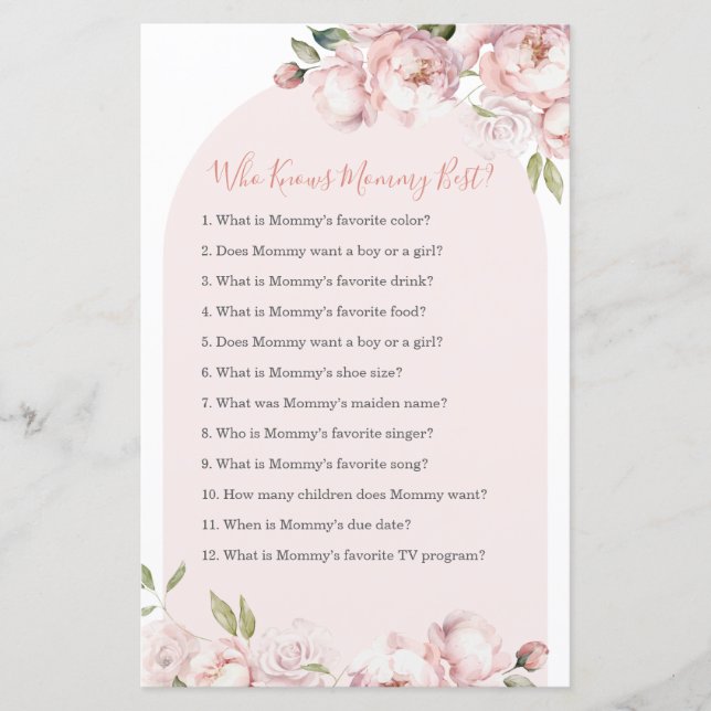 Pink Flower Girl Baby in Bloom, die Mommy am beste (Vorderseite)