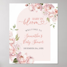 Pink Flower Girl Baby Shower Baby im Blütenbaby Wi