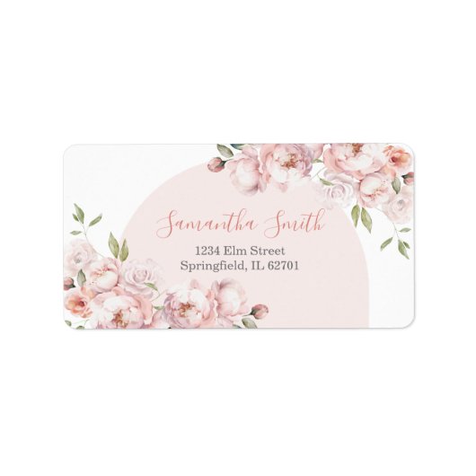 Pink Flower Girl Baby Shower Baby in Bloom Adresse Adressaufkleber (Vorne)