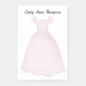 Pink Flower Girl Cute Personalized Post-it Klebezettel (Vorderseite)