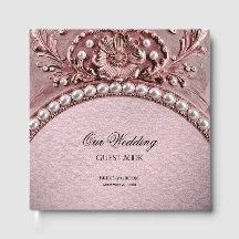 Pink Flower Guest Book