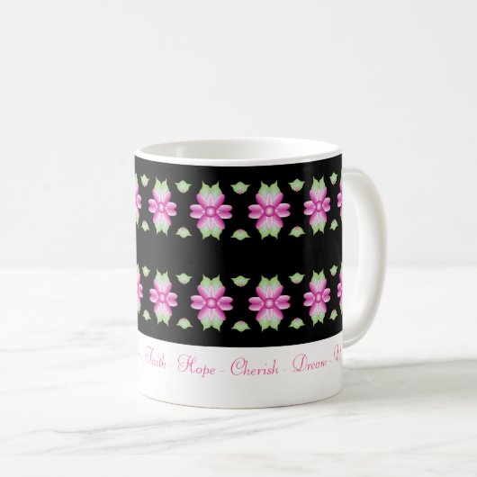 Pink Flower INSpirational Tasse (VorderseiteRechts)