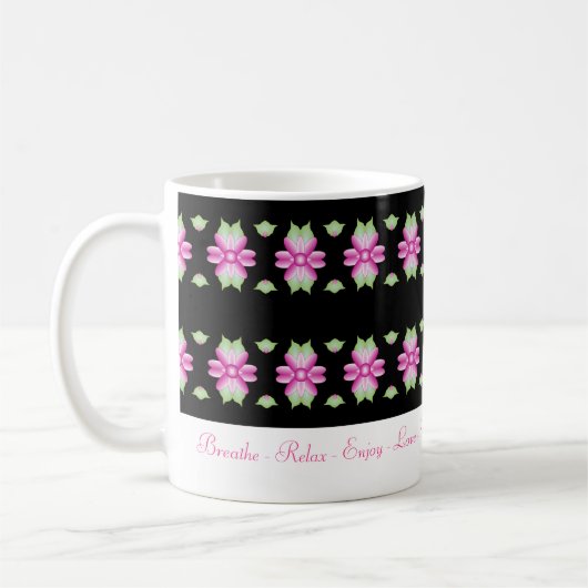 Pink Flower INSpirational Tasse (Links)